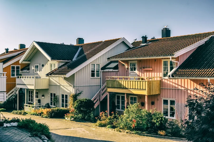 Gata i ett villaområde